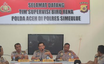 Karo Rena Polda Aceh Berikan Arahan Tentang Penyerapan Anggaran Di Polres Simeulue