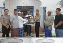 Kapolres Simeulue Berikan Sarana Kontak, Pada Masjid Nurul Ihksan