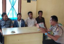 Sambangi perangkat Desa, Kapolsek Tepsel Sampaikan Himbauan Serta Ajak bersama Sama Jaga Kamtibmas