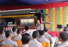 Kapolres Simeulue Berikan Arahan Langsung Kepada Personel Bhabinkamtibmas Pada Anev Bulanan