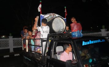 Waka Polres Simeulue menghadiri pelepasan Takbir keliling, 81 Personil Di Kerahkan