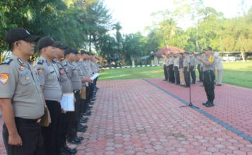 Wakapolres Simeulue Pimpin Apel Pagi dan latihan PBB