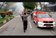 Polres Simeulue Bersama Tim Gabungan, Lakukan Aksi Berantas Covid-19