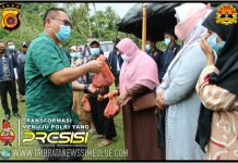 Tradisi Megang, Kapolres Simeulue berbagi dengan Anak Yatim, Janda, Mualaf dan Wartawan
