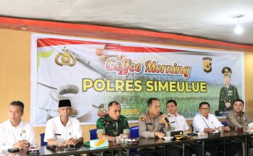 COFFEE MORNING POLRES SIMEULUE BERSAMA FORKOPIMDA, LSM,WARTAWAN KABUPATEN SIMEULEU