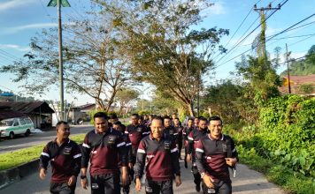 Jalan Sehat Kapolres Bersama Seluruh Personel Polres Simeulue