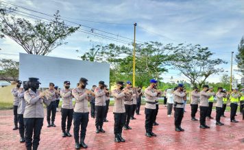 PERSONEL POLRES SIMEULUE LAKSANAKAN LATIHAN PRIKSA KERAPIAN