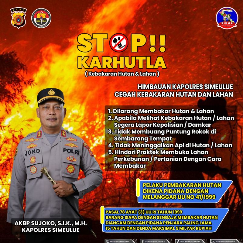 Stop Karhutla Polres Simeulue