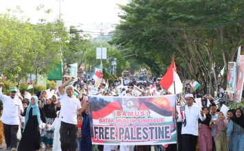 Polres Simeulue Mengamankan Kegiatan Pawai Bela Palestina