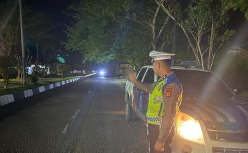 Sat Lantas Polres Simeulue Gencar Lakukan Patroli Blue Light untuk Cegah Balapan Liar