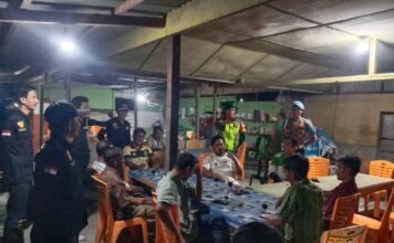 POLSEK ALAFAN GELAR PATROLI GABUNGAN JELANG MASA TENANG PILKADA 2024