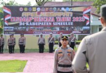 Polres Simeulue Gelar Apel Kesiapan Tanggap Darurat Bencana dan Hidrometeorologi 2025