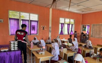 PROGRAM PEMBAGIAN MAKAN BERGIZI GRATIS (MBG) YAYASAN KEMALA BHAYANGKARI POLRES SIMEULUE DI KECAMATAN SALANG DAN ALAFAN