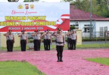 Polres Simeulue Gelar Upacara Laporan Kenaikan Pangkat Personel Periode 1 Januari 2026