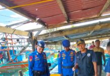 SAT POLAIRUD POLRES SIMEULUE GELAR PATROLI SAMBANG NELAYAN DALAM RANGKA KRYD ANTISIPASI GANGGUAN KAMTIBMAS