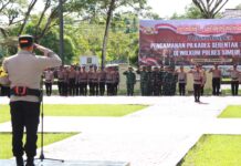 APEL SERPAS SEKALIGUS PELEPASAN PENDISTRIBUSIAN LOGISTIK PILKADES SERENTAK 2025 KE KECAMATAN SE-KABUPATEN SIMEULUE