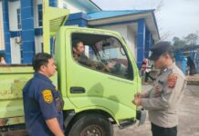 POLRES SIMEULUE PENGAMANAN KEBERANGKATAN KAPAL KMP ACEH HEBAT 1 TUJUAN SINABANG – CALANG BERJALAN AMAN DAN KONDUSIF