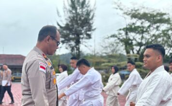 Bag SDM Polres Simeulue Laksanakan Tes Urine dan Ujian Bela Diri Polri Usulan Kenaikan Pangkat Periode 1 Juli 2026