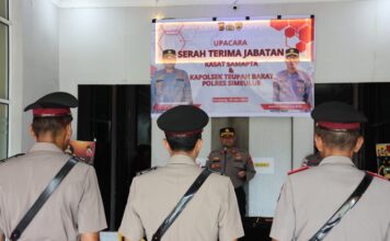 Polres Simeulue Gelar Sertijab Kasat Samapta dan Kapolsek Teupah Barat