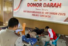 POLRES SIMEULUE GELAR BAKTI KESEHATAN DONOR DARAH DALAM RANGKA HUT BHAYANGKARA KE-80 TAHUN 2026