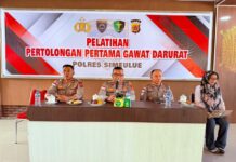 Waka Polres Simeulue Buka Pelatihan Pertolongan Pertama Gawat Darurat bagi Personel Satlantas dan Bhabinkamtibmas