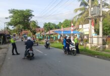Satlantas Polres Simeulue Gelar Strong Point Pagi, Wujudkan Keamanan dan Kelancaran Lalu Lintas