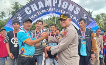 Grand Final Lauke Cup-1 Berlangsung Meriah, Polres Simeulue Pastikan Keamanan Pertandingan dan Penonton