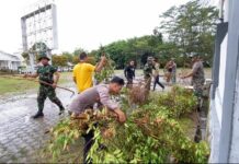 Gotong Royong Bersama Semarakkan HUT ke-81 Kemerdekaan RI, Sinergitas TNI-Polri dan Pemerintah Daerah di Simeulue