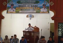 Polsek Teupah Barat Hadiri Peringatan Maulid Nabi Muhammad SAW 1448 H di Desa Leubang