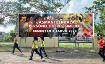 Polres Simeulue Gelar Uji Kesamaptaan Jasmani Berkala Semester II Tahun 2026
