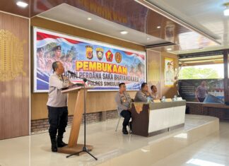 POLRES SIMEULUE BUKA LATIHAN PERDANA SAKA BHAYANGKARA, DIIKUTI 57 PESERTA