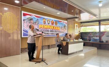 POLRES SIMEULUE BUKA LATIHAN PERDANA SAKA BHAYANGKARA, DIIKUTI 57 PESERTA