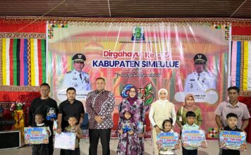 MALAM RESEPSI HUT KE-27 KABUPATEN SIMEULUE BERLANGSUNG MERIAH, KAPOLRES SIMEULUE TURUT HADIR