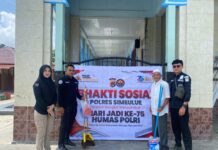 Sambut Hari Jadi ke-75 Humas Polri, Polres Simeulue Gelar Bakti Sosial di Masjid Istiqamah