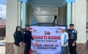 Sambut Hari Jadi ke-75 Humas Polri, Polres Simeulue Gelar Bakti Sosial di Masjid Istiqamah