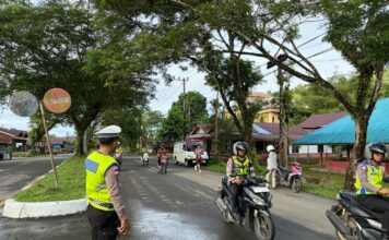 Polres Simeulue Amankan dan Atur Lalu Lintas Kegiatan Fun Run Hari Jadi Kabupaten Simeulue ke-27 Tahun 2026