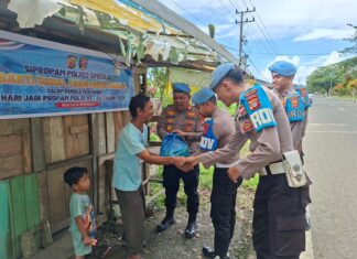 Sambut Hari Jadi Propam ke-24, Propam Polres Simeulue Salurkan Bansos kepada Warga Kurang Mampu